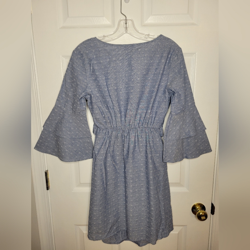 Everly Blue Patterned Top - Picture 2 of 3